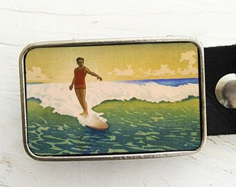 Vintage Surfer Belt Buckle