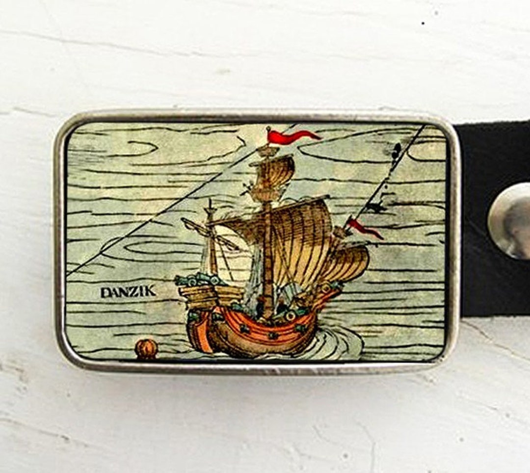 Ship at Sea Belt Buckle - Etsy