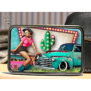 Boho Ropin Cowgirl Belt Buckle
