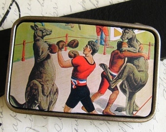 Boxing Kangaroo Belt Buckle