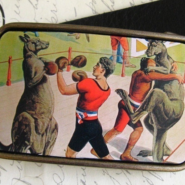 Boxing Kangaroo Belt Buckle