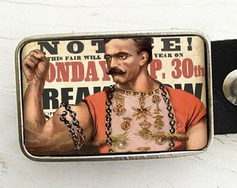 Circus Strongman Belt Buckle