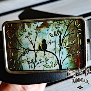 Birds in a Tree Belt Buckle