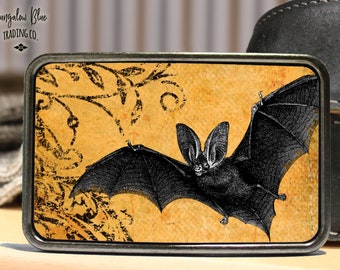 Bat Belt Buckle, Vintage Style Bat Buckle for Halloween