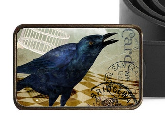 Raven Postmark Belt Buckle