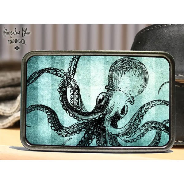 Hebilla de cinturón de pulpo - Piernas de mar