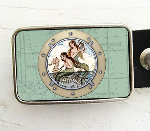 Mermaid Belt Buckle - Etsy