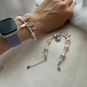 ブレスレット VINTAGE HOLLYWOOD Baroque Pearl Matte Bracelet BMR687 Baroque Pearl Bracelets – Huge Tomato