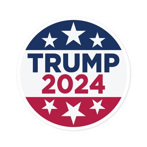 Trump 2024 sticker, trump 2024, trump sticker, republican, political sticker, trump