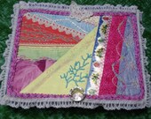 Treasure box, crazy pieced treasure box, repurposed cigar box, line treasure box