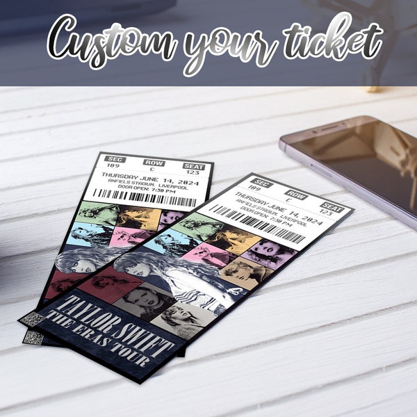 Custom Your Eras Tour Concerts Ticket - Ticket Keepsake Souvenir Birthday Surprise Gift Idea