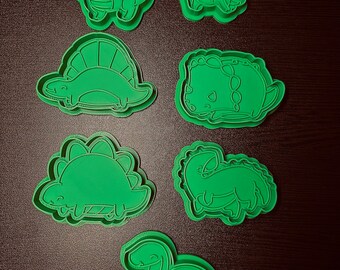 Cute Dinosaur Cookie Cutters w/ Stamps