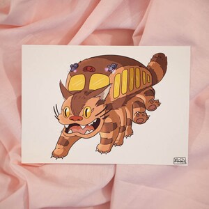 Carte postale bus chat