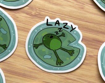 Froggies & Lilies Vinyl Sticker Sheet | Planner Bullet Journal Stickers ...