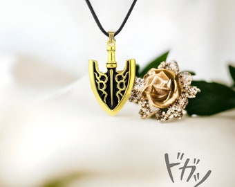 Black and gold axe Jojo's bizzare adventure, necklace ideal for cosplay, Jotaro, jewelry for anime fans, gift for friends, eye-catcher