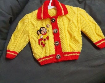 Baby cardigan with Application various designs