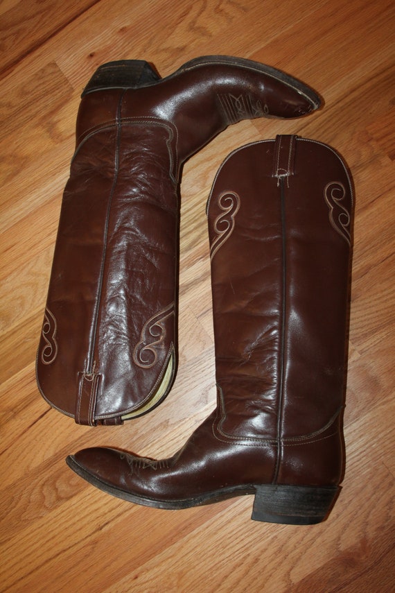 VINTAGE Hondo brand Cowboy Boots USA mens size 10 