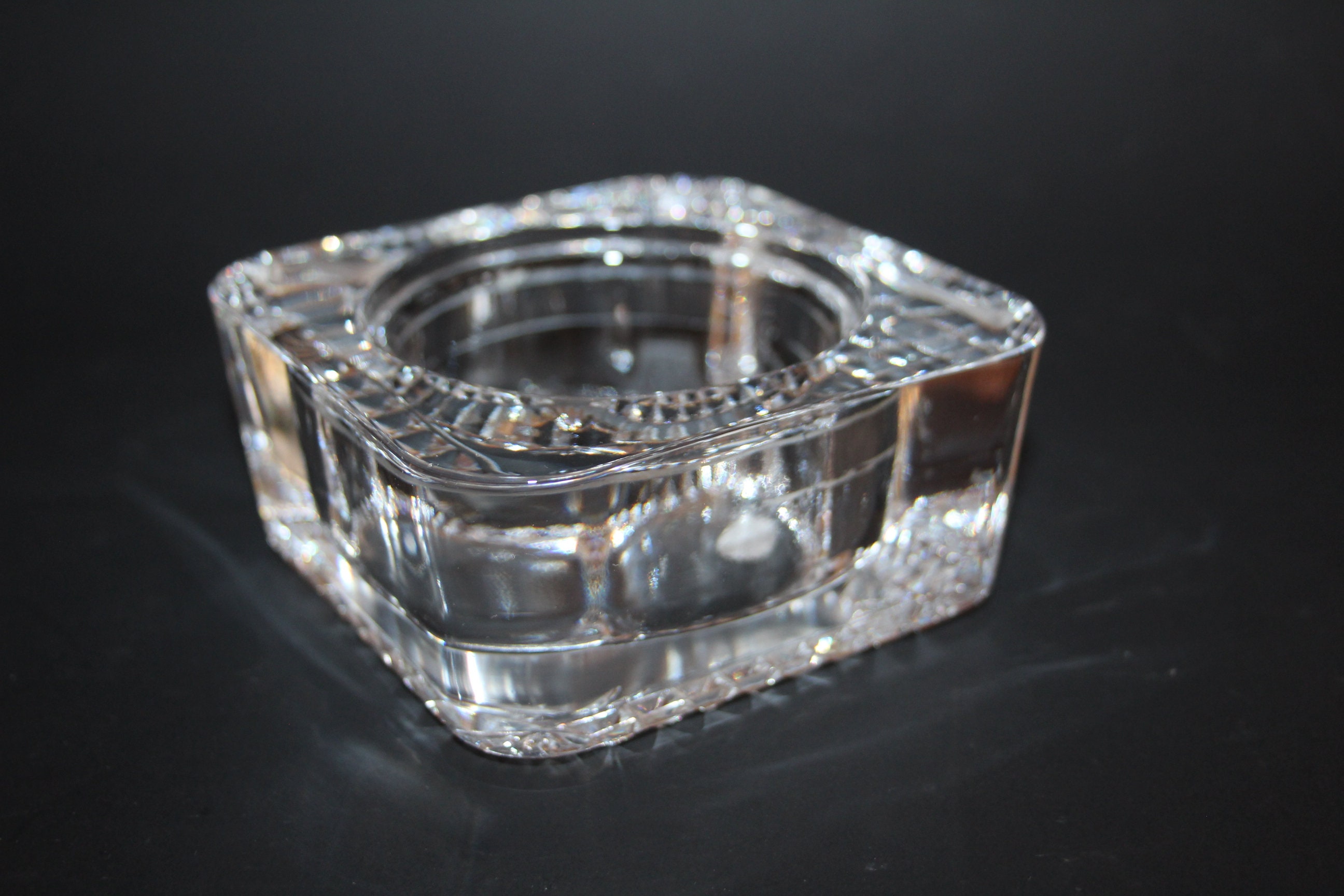 Vintage Genuine LEAD CRYSTAL ASHTRAY Etsy
