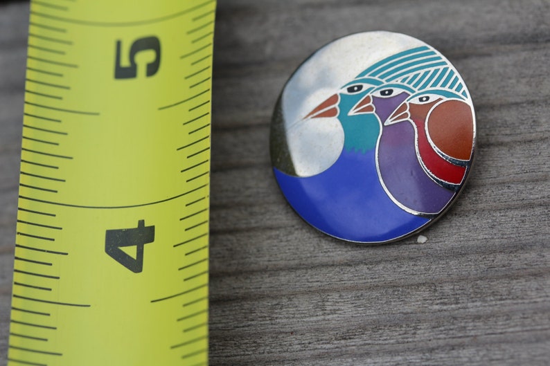 VINTAGE Laurel Burch CELESTIAL BIRD pin brooch