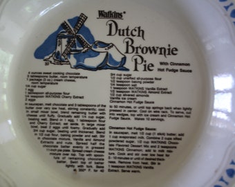 plato vintage de PIE DE BROWNIE DUTCH de la marca Watkin