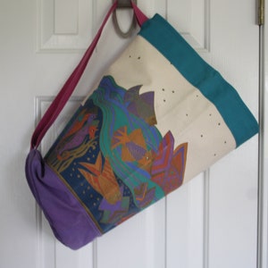 vintage LAUREL BURCH fabric shoulder bag BACKPACK