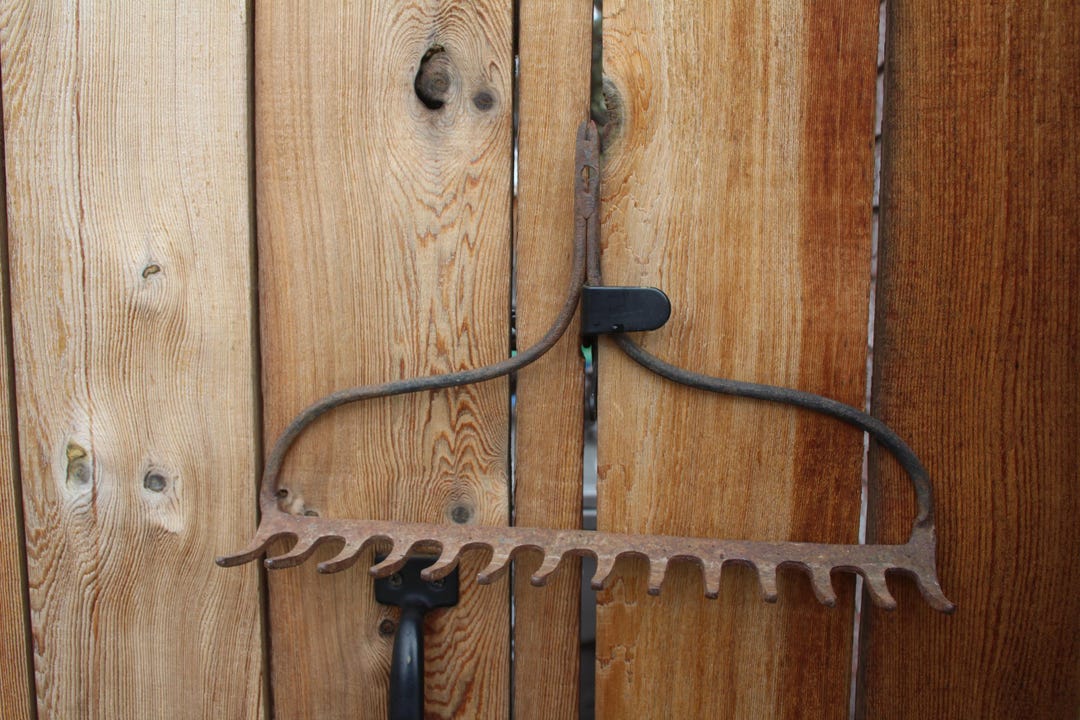 Vintage RUSTY Metal Rock Rake Head Turned DISPLAY / Staging PROP - Etsy