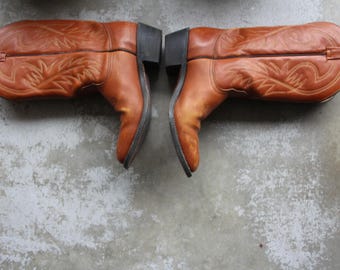 Mason Western Tan Leather Work Boots Size 9.5D - Etsy