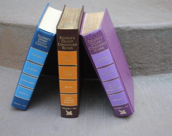 3 / three VINTAGE staging or decorative hard back Readers Digest BOOKS
