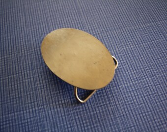 vintage METAL oval BELT BUCKLE blank / supply