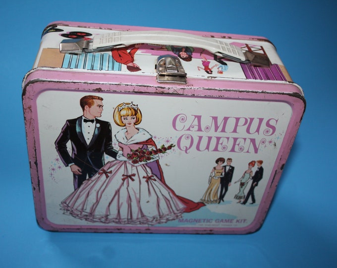 VINTAGE Metal CAMPUS QUEEN Lunch Box Etsy