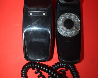 vintage BLACK ROTARY TELEPHONE
