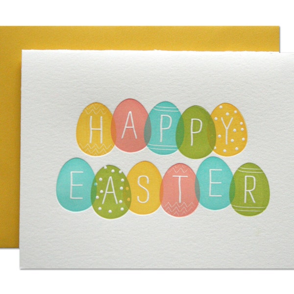 Happy Easter Letterpress Card