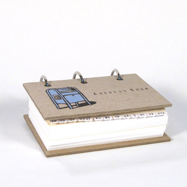 Card-File Address Book Double Stuffed (Blue Post Box)