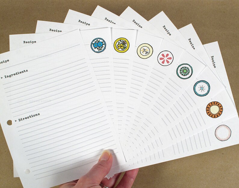 Instant Download: 5x7 Inch Recipe Book Printable .pdf File | Etsy