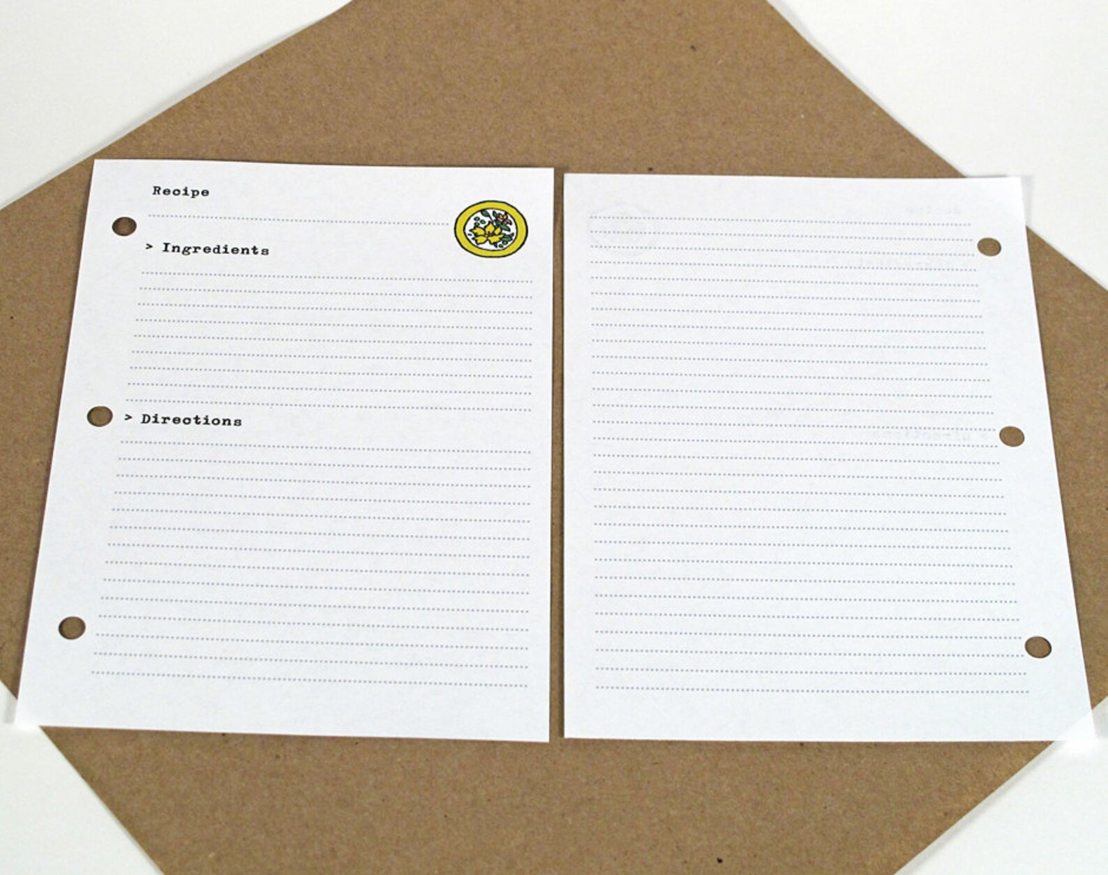 Instant Download: 5x7 Inch Recipe Book Printable .pdf File | Etsy