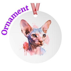 Artistic Sphynx Cat Metal Ornament, Pet Decor, Holiday Gift, Home Decoration, Unique Keepsake