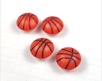 Basketball  Black and Orange Plastic Clog Decorations