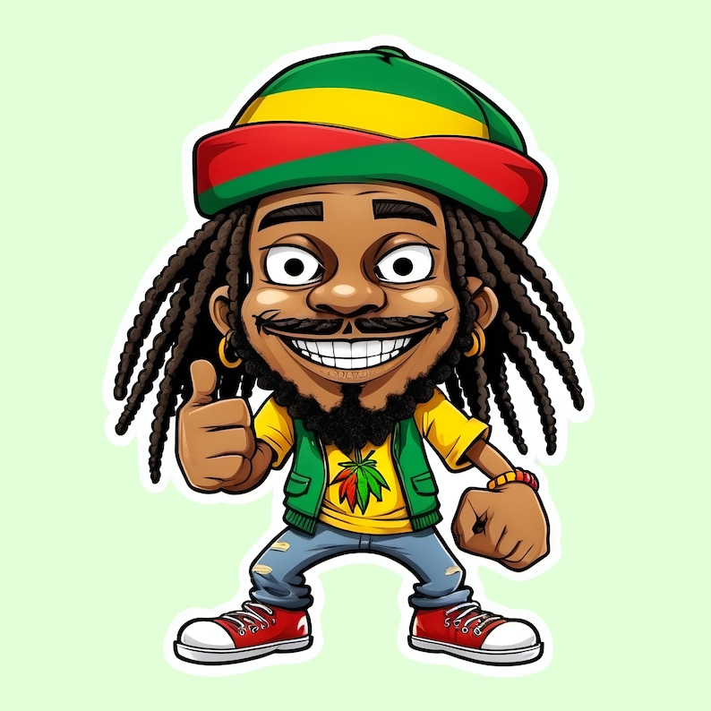 Rasta Hip-hop PNG, Reggae Street Art Clipart, Rasta Man Illustration ...