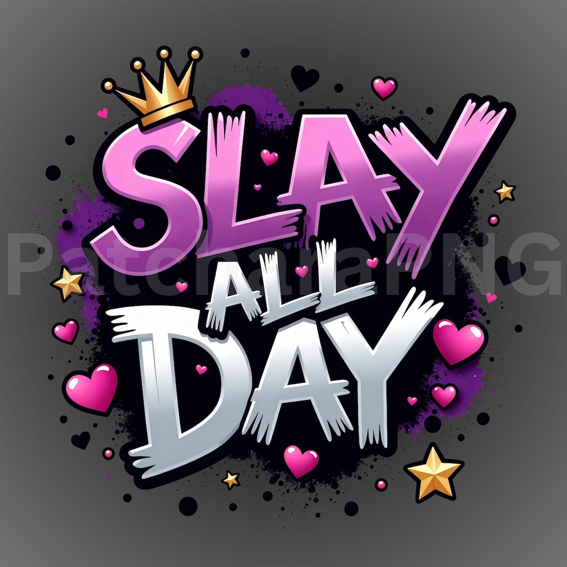Slay All Day PNG | Graffiti Feminine Quote Clipart | Girl Power ...