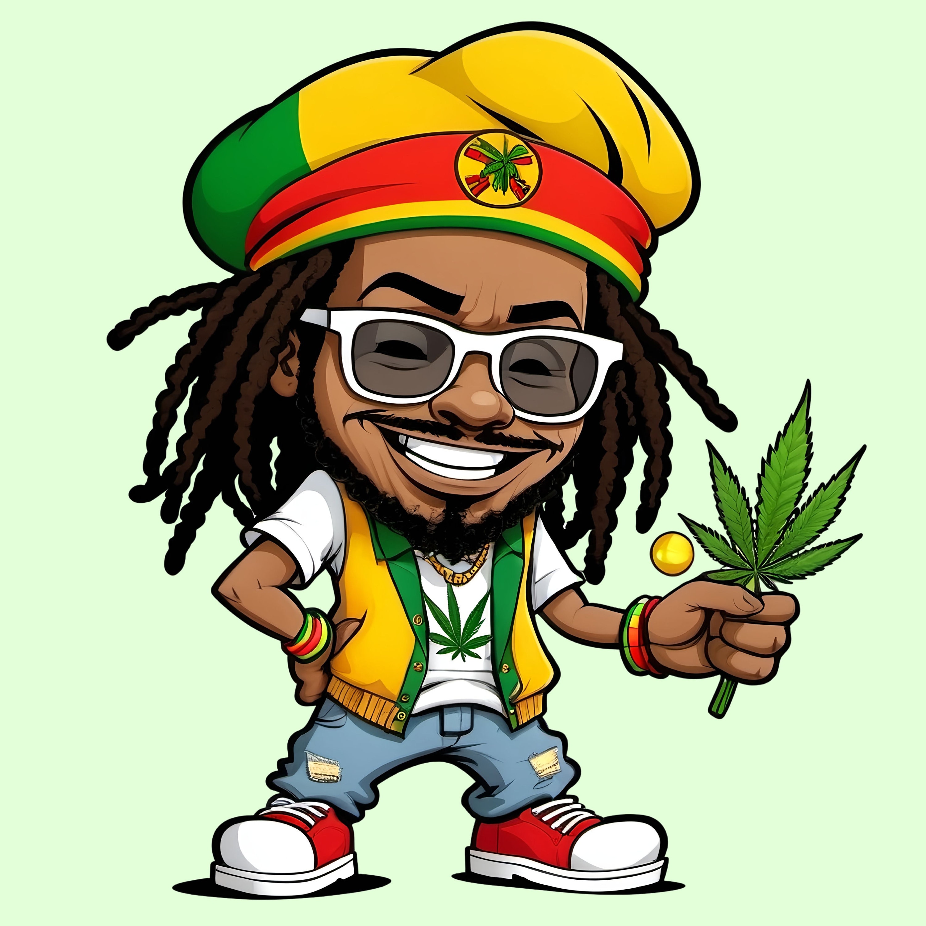Rasta Hip-hop PNG, Reggae Street Art Clipart, Rasta Man Illustration ...