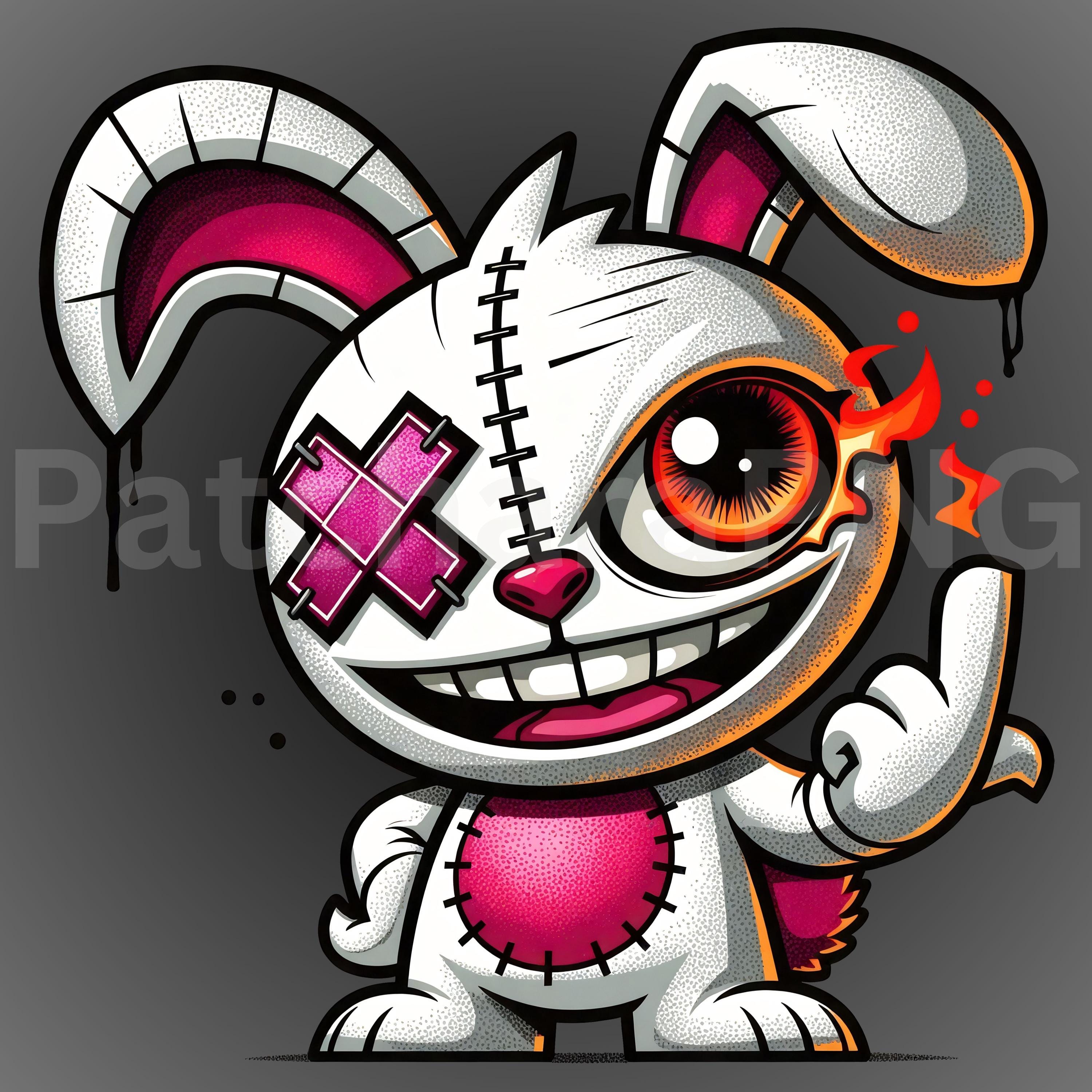Gangsta Bunny PNG | Graffiti Streetwear Character Design for DTF