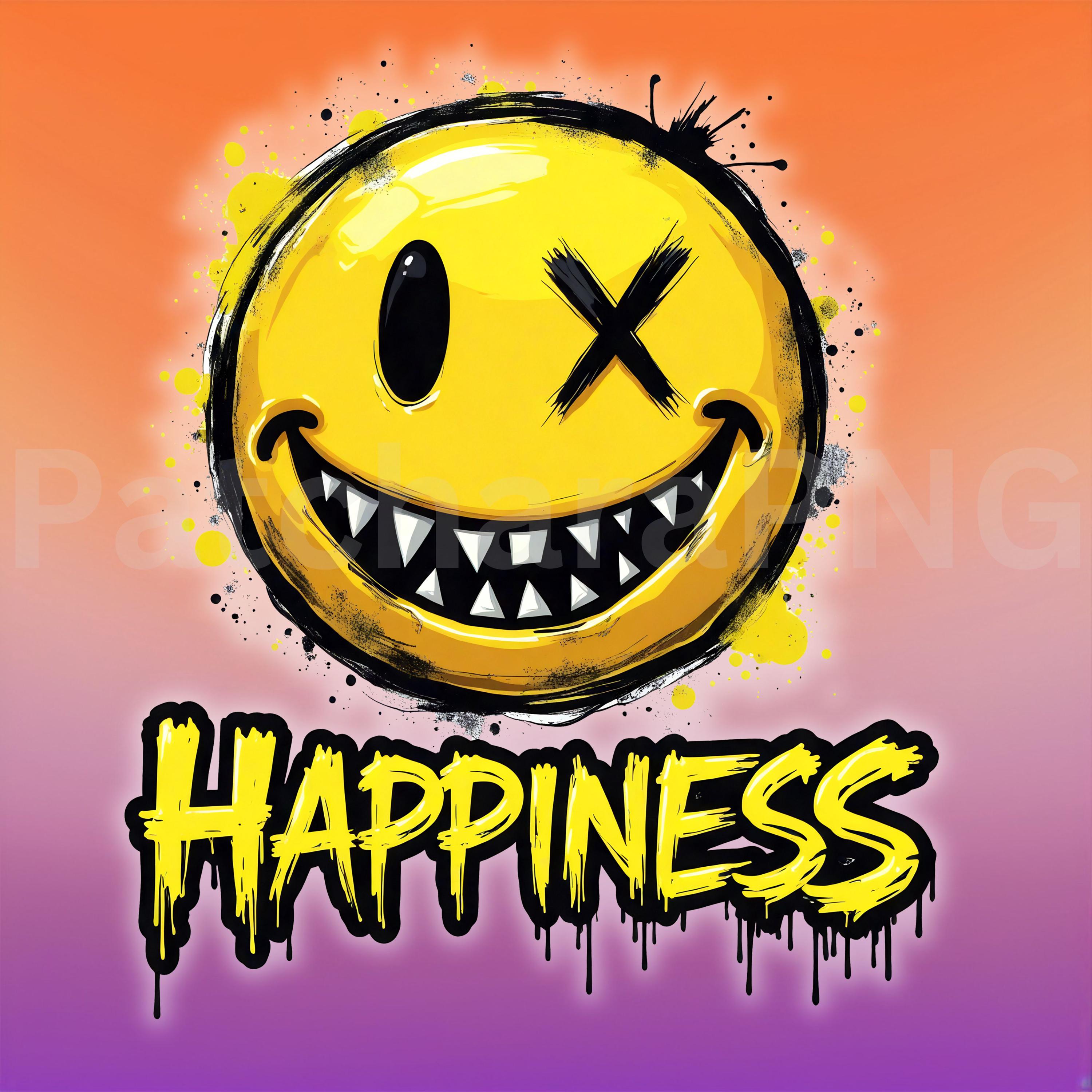 不吉な笑顔 PNG | 幸せの落書きクリップアート | 暗い笑みの顔の