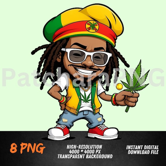 ラスタヒップホップPNG、レゲエストリートアートクリップアート