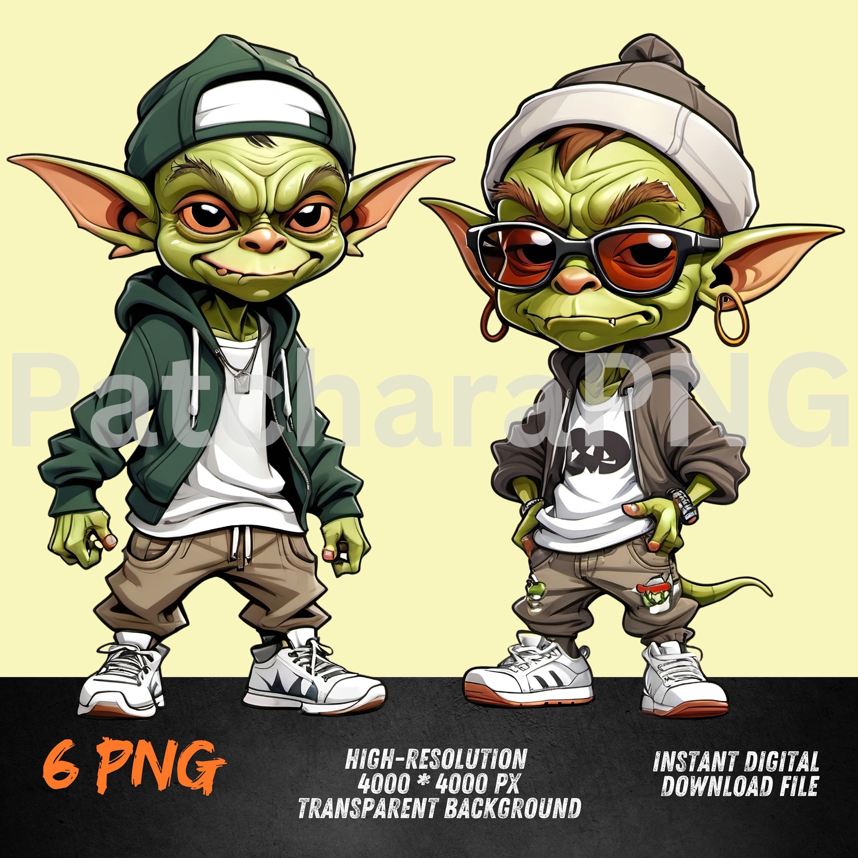 ヒップホップゴブリングラフィティアート | クールな漫画ゴブリン