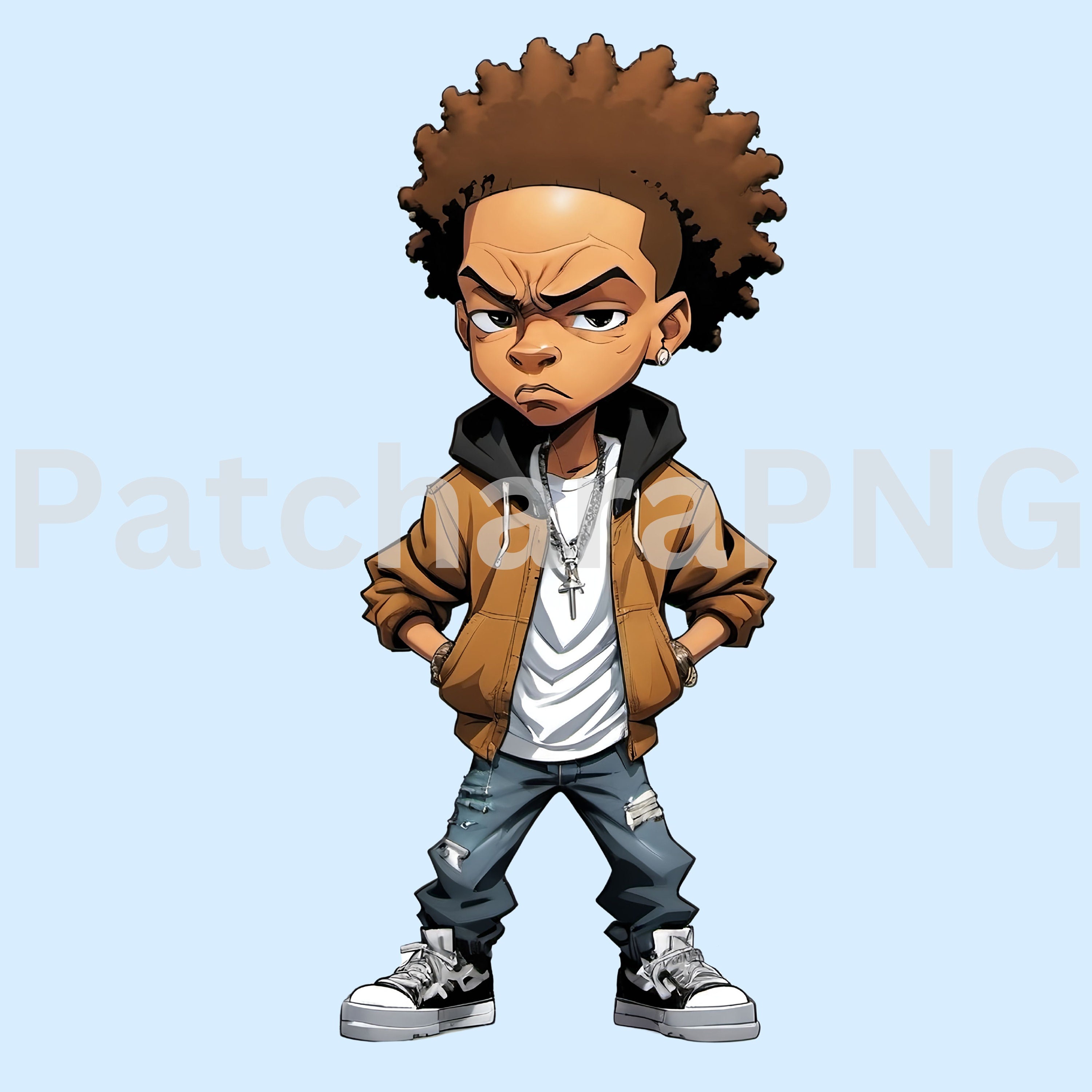 Hip-hop Character Cartoon Illustration, Graffiti Art PNG, Urban Hip-hop