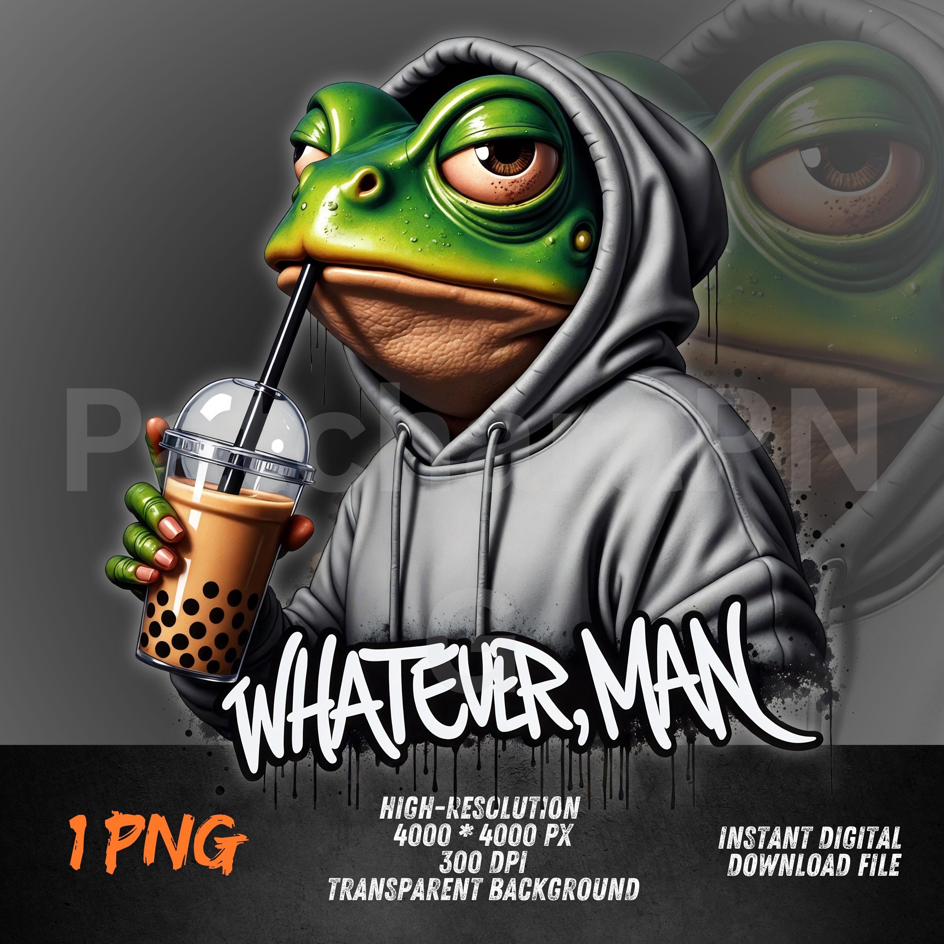 Sarcastic Frog PNG | Whatever Man Funny Animal Clipart | Graffiti