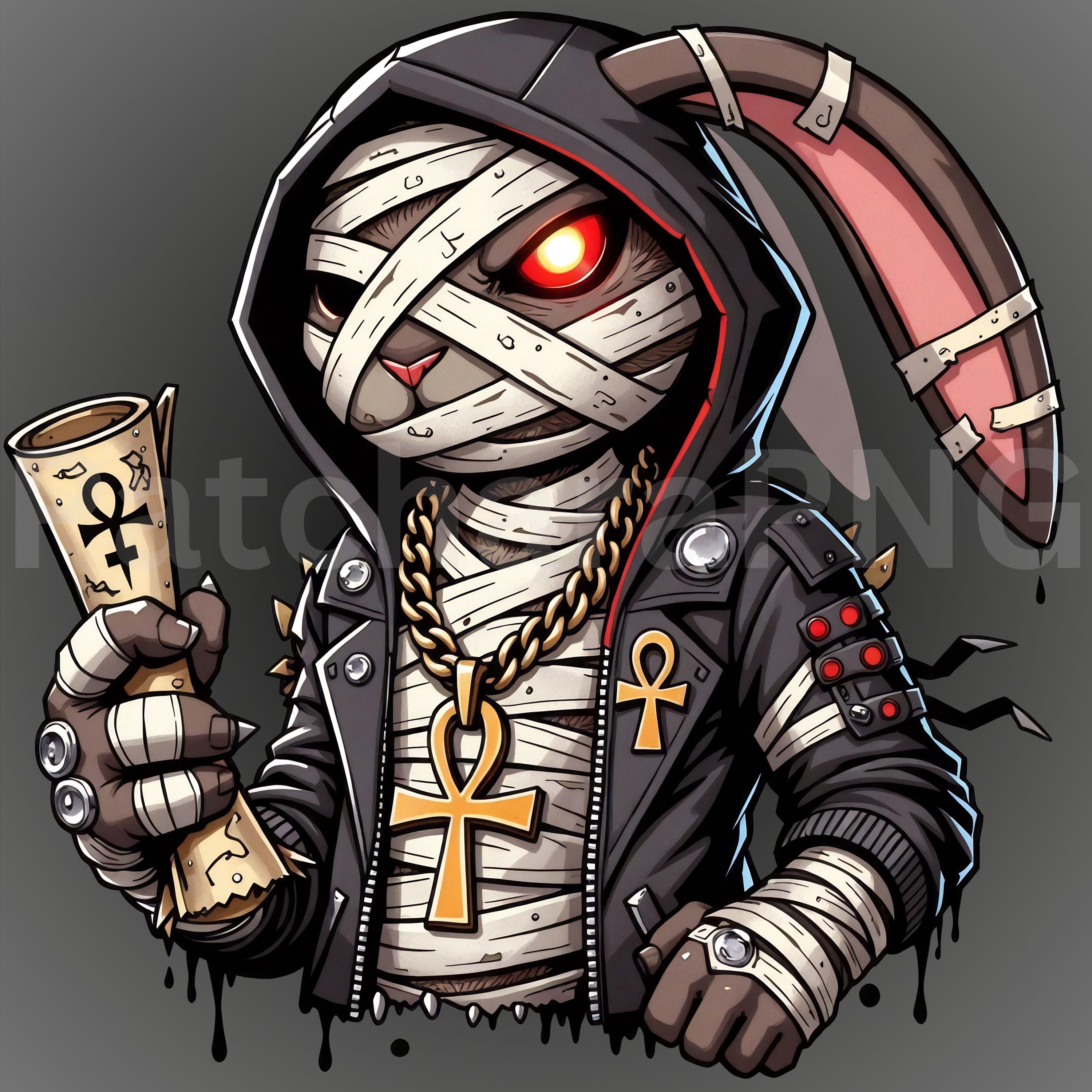 Bunny PNG | Graffiti Mummy Bunny Clipart | Spooky Cute Halloween ...