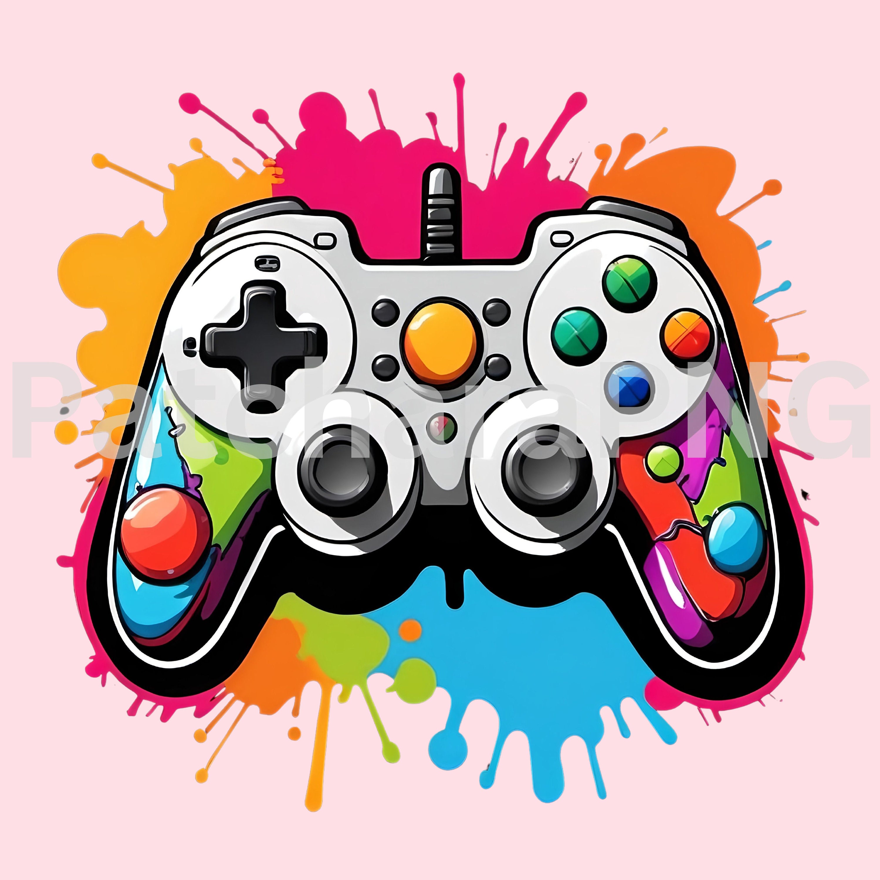 色鉛筆画　絵画　ゲームのコントローラーの絵　原画　A4大(約22cm×30cm) il_fullxfull.6082118676_1216.jpg
