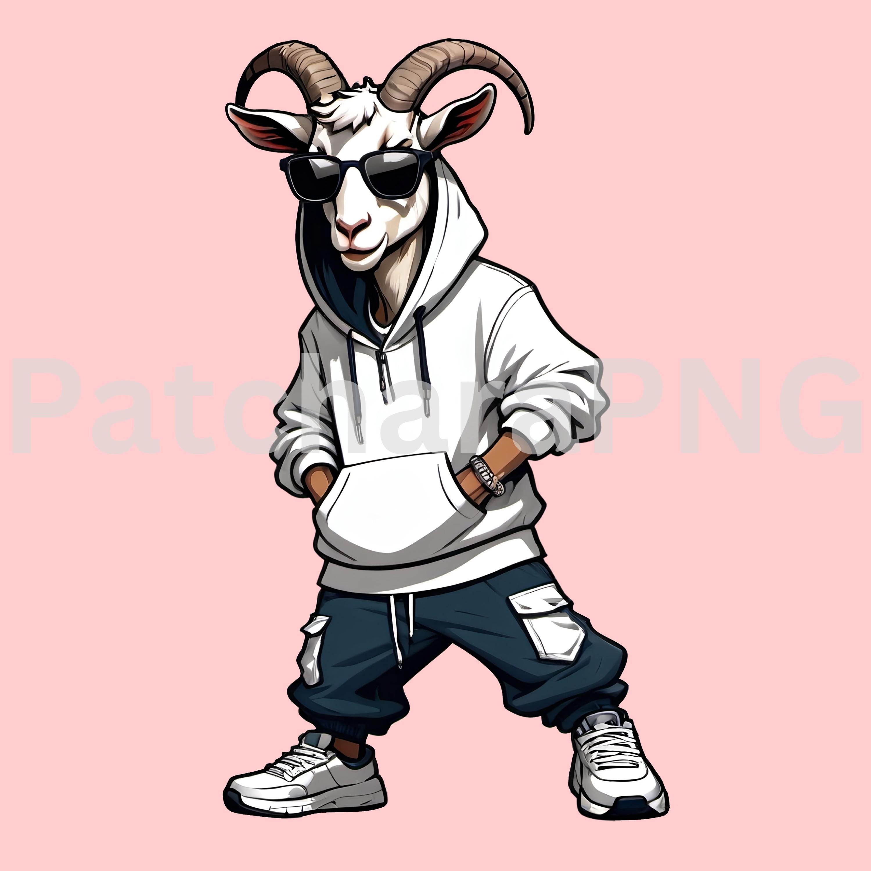 Graffiti Goat PNG | Hip Hop Goat Clipart in Colorful Hoodie | Urban ...