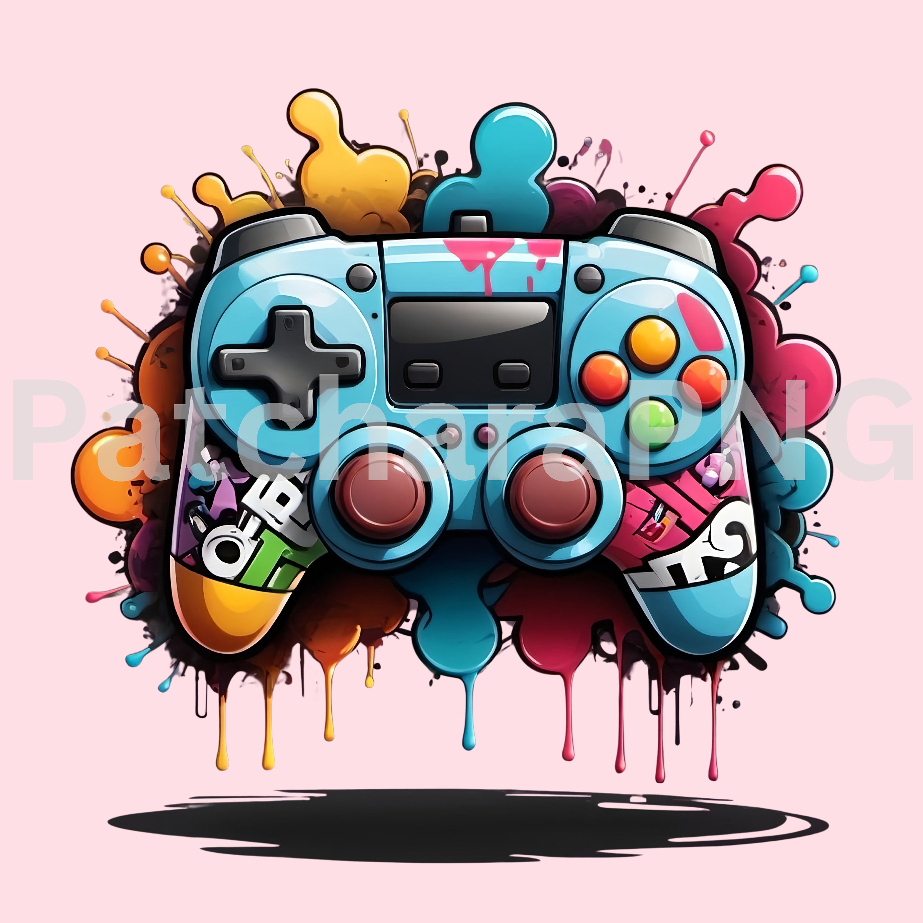 色鉛筆画　絵画　ゲームのコントローラーの絵　原画　A4大(約22cm×30cm) 色鉛筆画 絵画 ゲームのコントローラーの絵 原画 A4大(約22cm